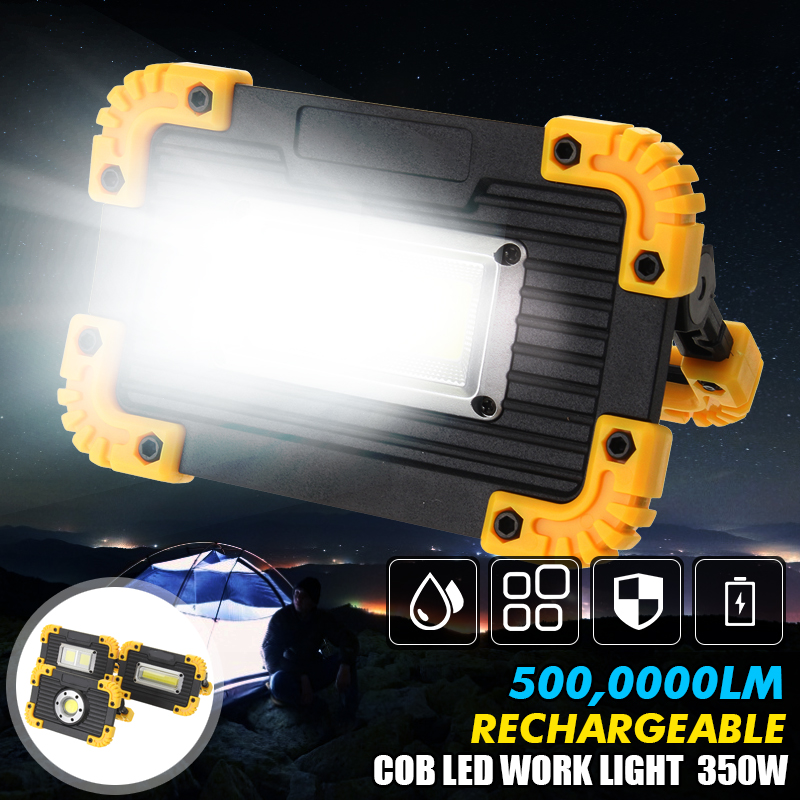 

350W COB LED Floodlight USB Charging Rechargeable Spot Work Lamp Outdoor Camping Portable Led Searchlight Rechargeable Battery