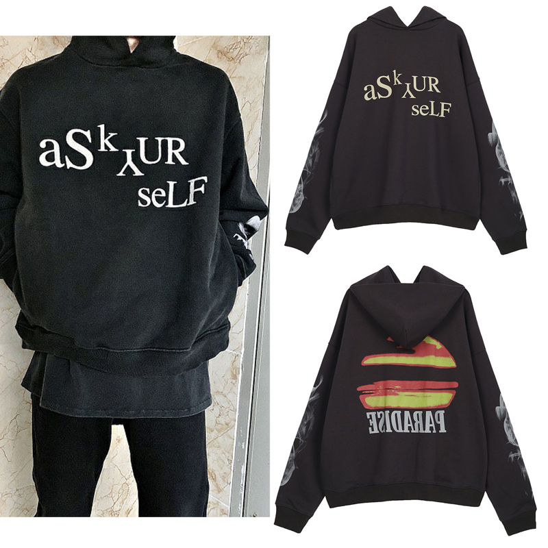 

Lost In Paradise Askyurself Hoodie Hoody Men Women Fire Clouds Sunset Washed Old Vintage Pullover Askyurself Sweatshirts