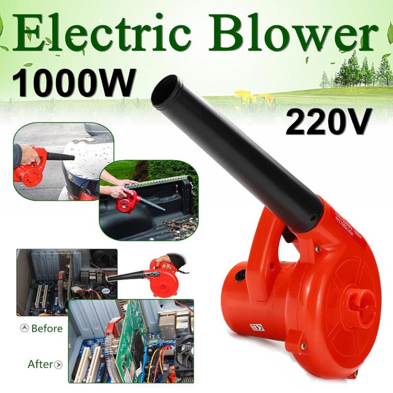 

220V 1000W Electric Handheld Blower Vacuum Computer Cleaner Industrial Air Blower Suck Blow Dust Wiper Collector For Office