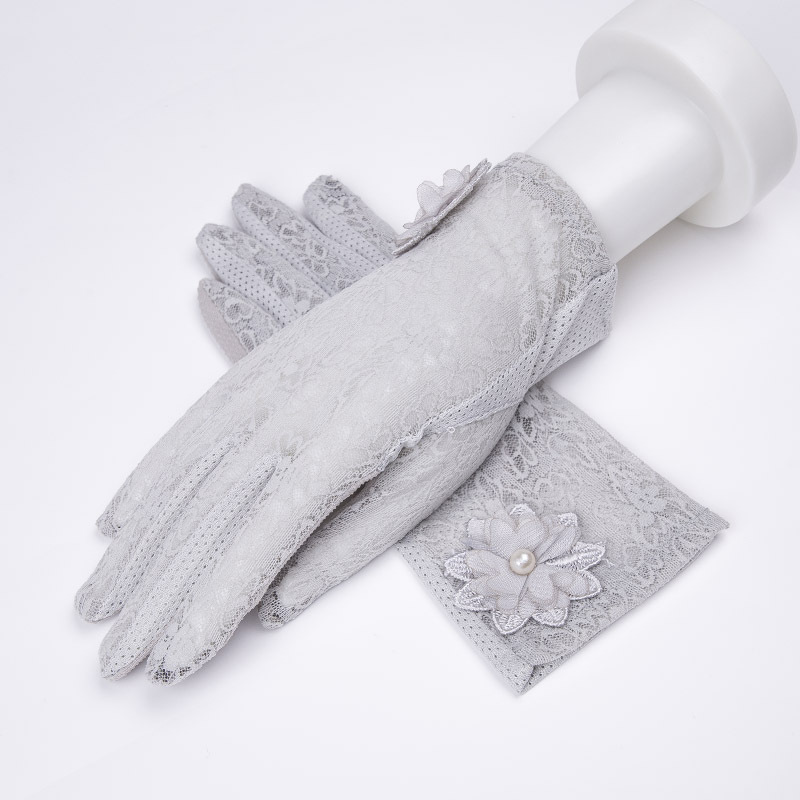 

Sunscreen Driving Gloves Women Spring Summer Thin Slip Resistant Short Lace Gauze Touch Screen UV Sun Protection Lace Gloves