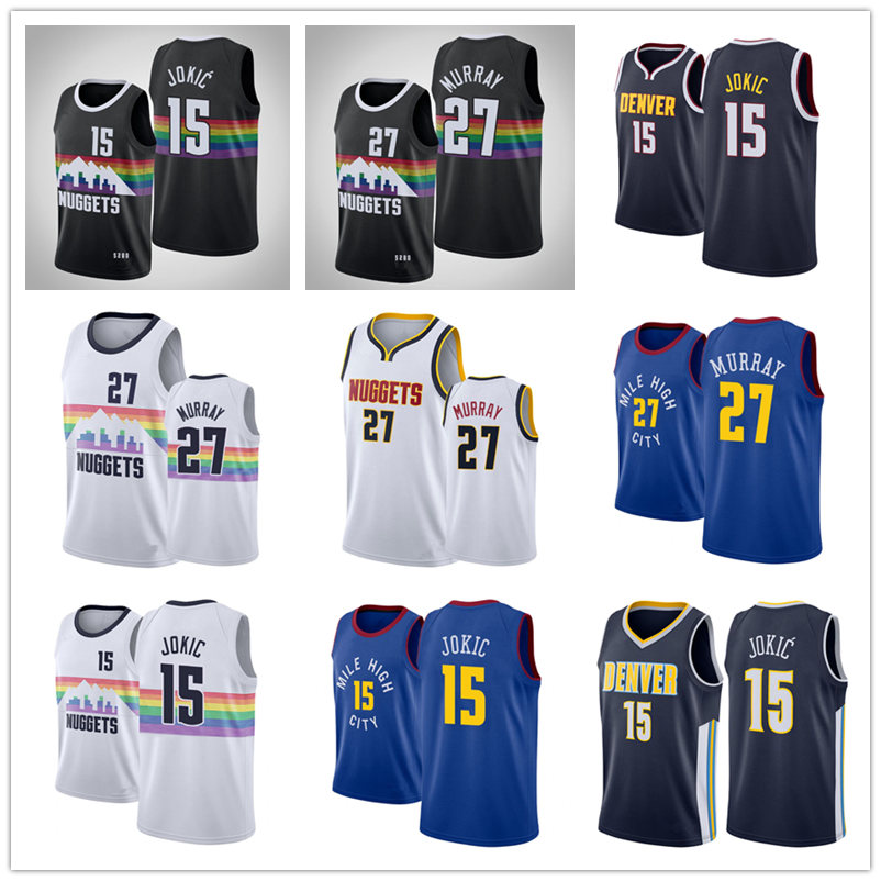 

Denver Nuggets Nikola Jokic MEN Jamal Murray Swingman Icon Association city basketball Jersey, Black
