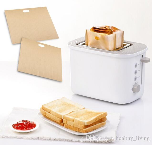 

2pcs Toaster Bags for Grilled Cheese Sandwiches Made Easy Reusable Non-stick Baked Toast Bread Bags Baking Pastry Tools 452 27