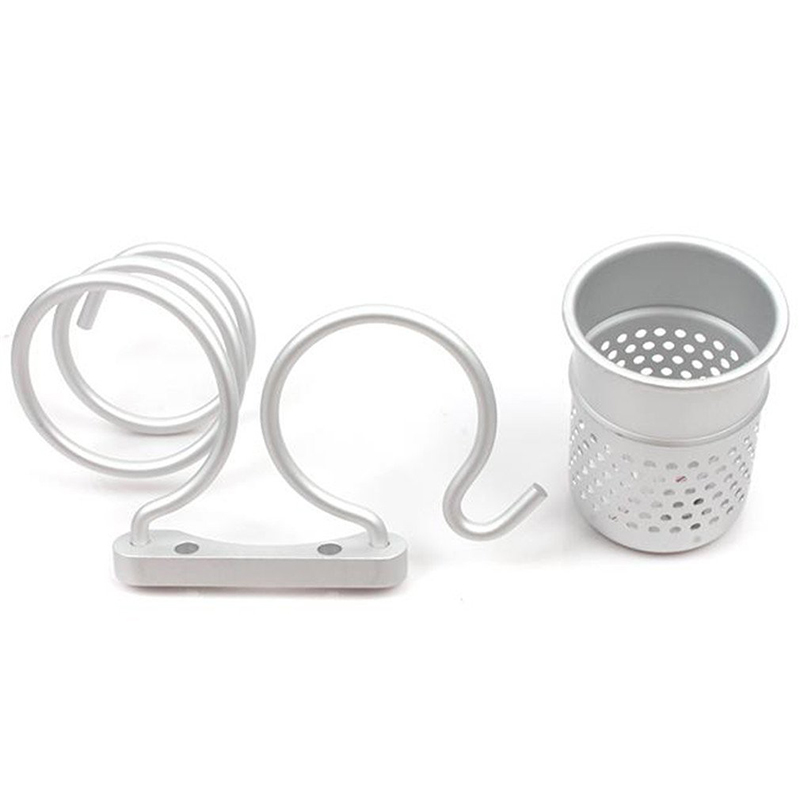 

HOT-Wall Mount Hair Dryer Holder Rack Hair Drier Comb Flat Iron Storage Organizer