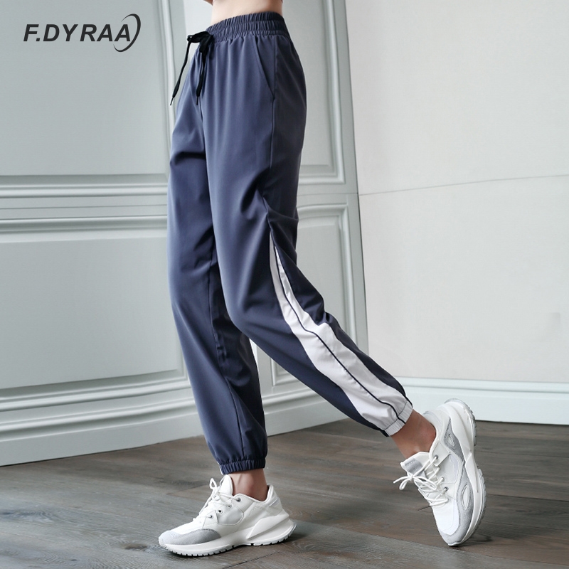 

F.DYRAA Sports Pants Women Loose Yoga Pants Sports Trousers Exercise Fitness Running Jogging Trousers Workout Sport, Purple