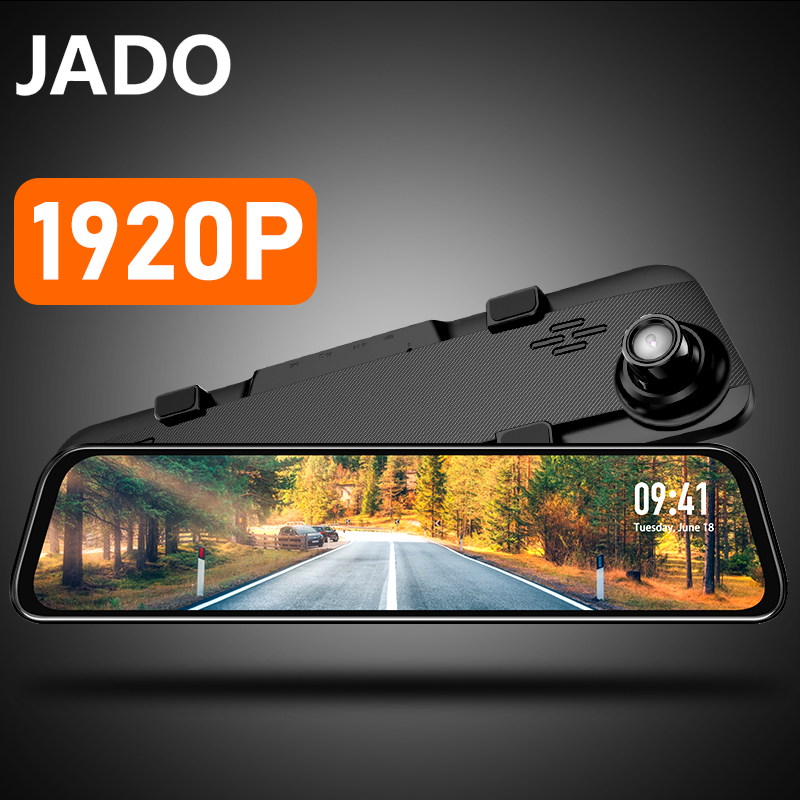

JADO Driving Recorder Dash Cam 12 Inch Full Screen Night Vision Front And Rear HD Dual Recording Front 1296P Rear 1080P Anti-Fog car dvr