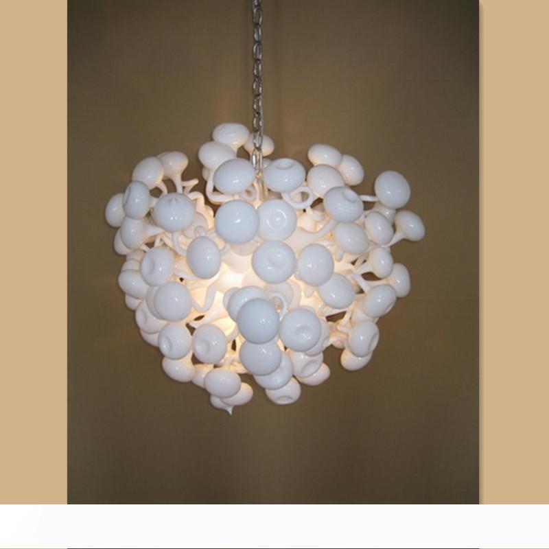 

white art hand made blown glass chandelier Lamp Luminaire European Chandeliers wedding light