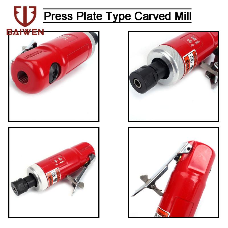 

1/4" Air Angle Die Grinder Grinding Kit Pneumatic Grinding Tools Press Plate Type Carved Mill Polishing Engraving Tools