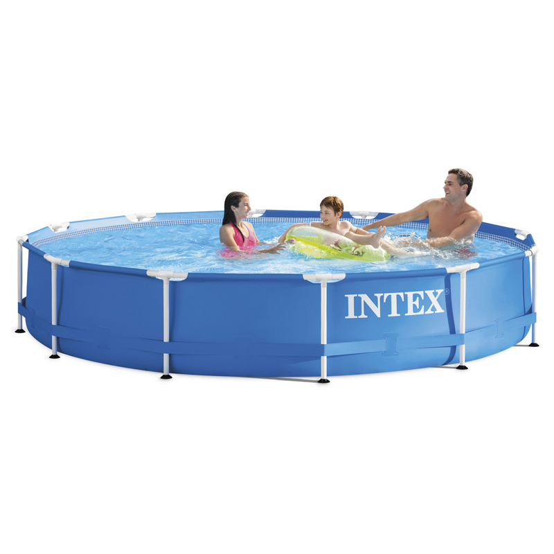 

INTEX 366*76cm blue Piscina Round Frame Swimming Pool Set Pipe Rack Pond Large Family Swimming Pool With Filter Pump B32001