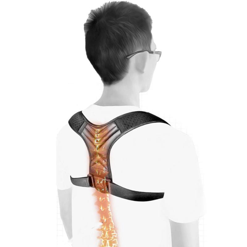 

NEW Back Posture Corrector Belt Women Men Prevent Slouching Relieve Pain Posture Straps Clavicle Support Brace Drop Shipping, Black
