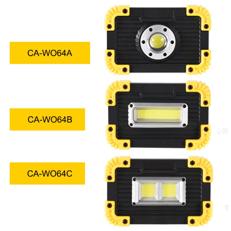 

Led Portable Spotlight COB Work Light Rechargeable 18650 Battery Outdoor Light focos Searchlight Portable Lighting
