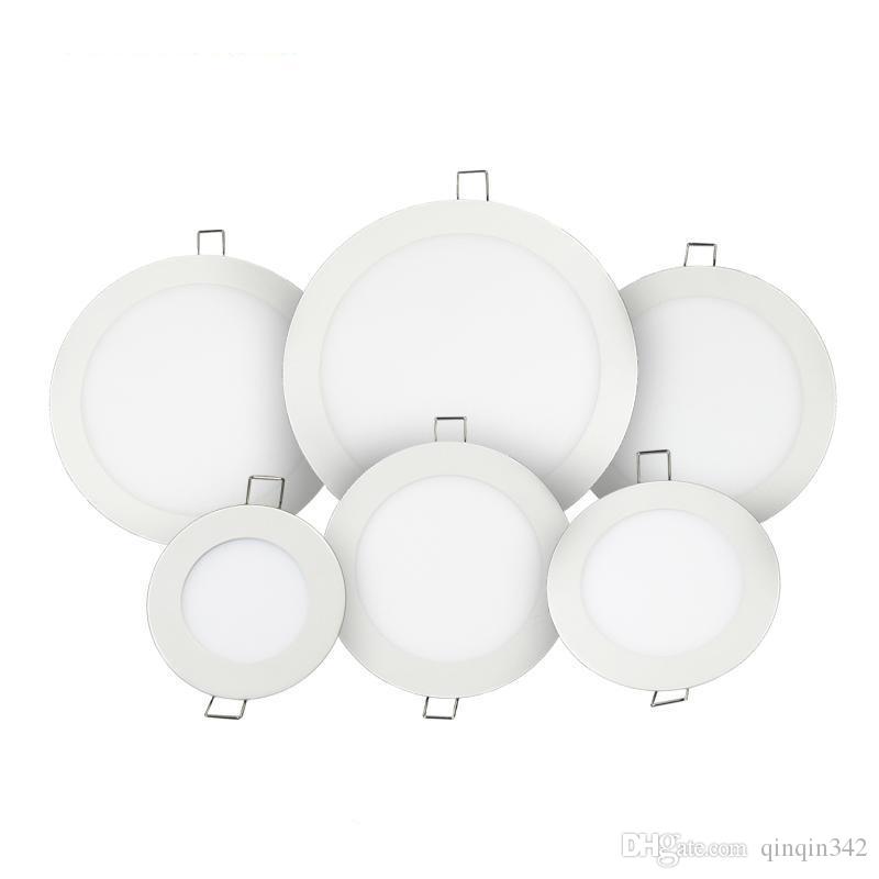 

DHL Dimmable Round Led Panel Light SMD2835 3W 9W 12W 15W 18W 21W 25W 110-240V Led Ceiling Recessed down lamp downlight + driver