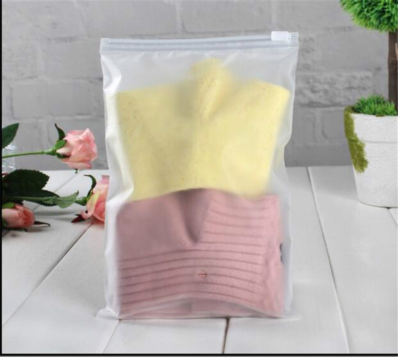 

10pcs 6Sizes New Packaging T-shirt Clothing Storage Bag Frosted Clear Bag Plastic Cosmetic Organizer Storage Pouch