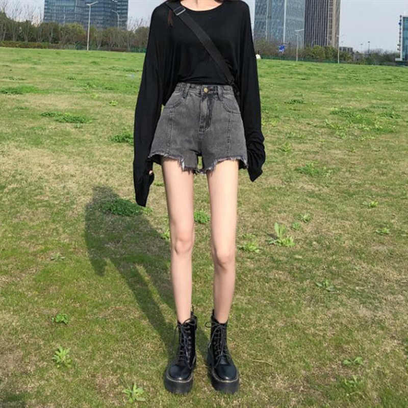 

Womens Wrap Skirt Vintage Clothes Denim Ripped Short Skirts Black Harajuku Summer High Waist Streetwear 2020 The New Fashion, Blue