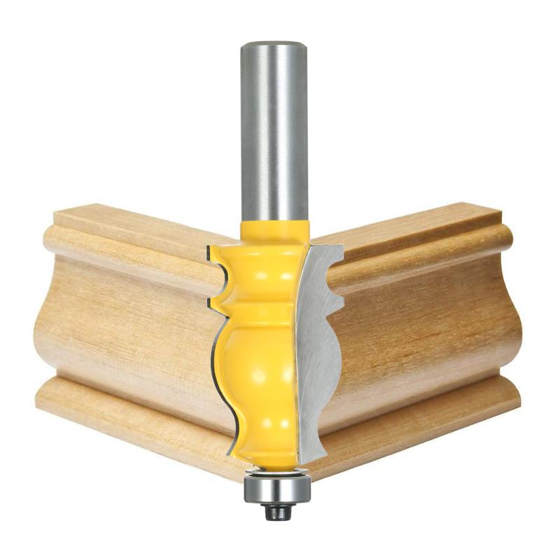 

Hot 1/2" Shank Architectural Molding Router Bit Milling Cutter Anti-kickback Mitered Trimming Tool for Woodworking +Storage Box