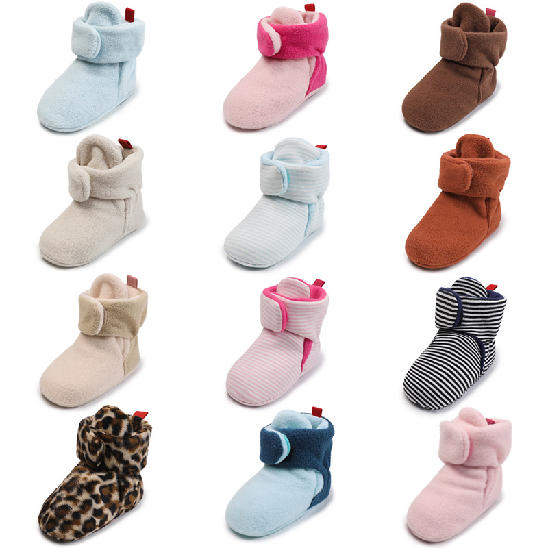 

Hot Baby Newborn First Walkers Unisex Cozie Faux Fleece Bootie Winter Warm Infant Toddler Crib Shoes Classic Floor Boys girls, 002