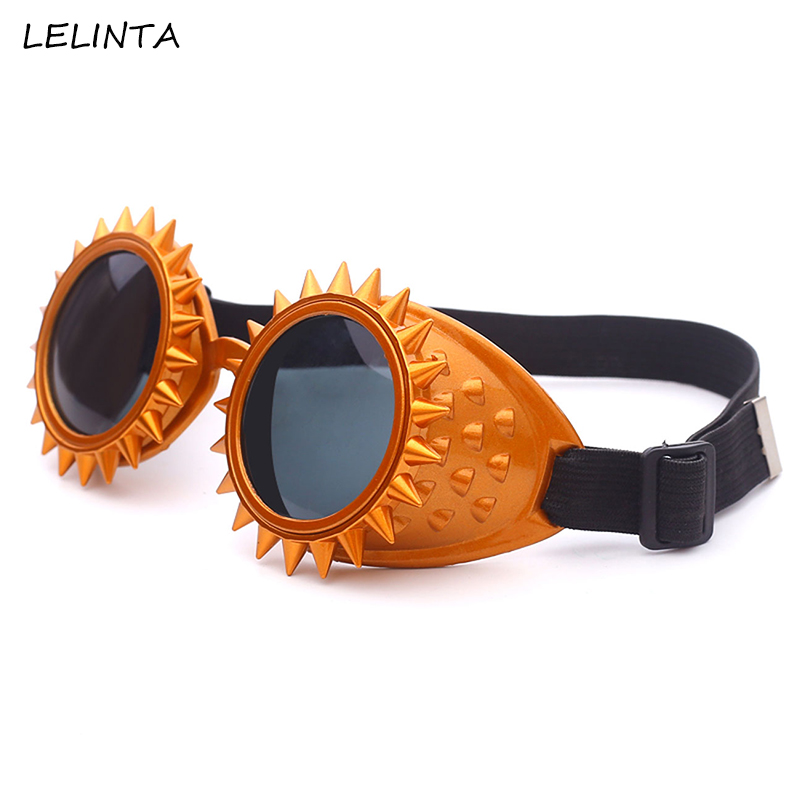 

Adult Men Women Steampunk Goggles Gearwheel Frame Clear Lenses Cosplay Vintage Glasses Welding Gothic Party Cool Eyewear