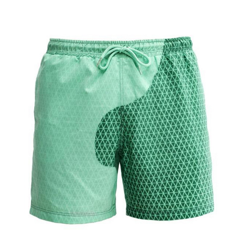 

Discoloration swimming trunks in case of water and heat Men's quick-drying color discoloration beach shorts sports pants, Yellow spot