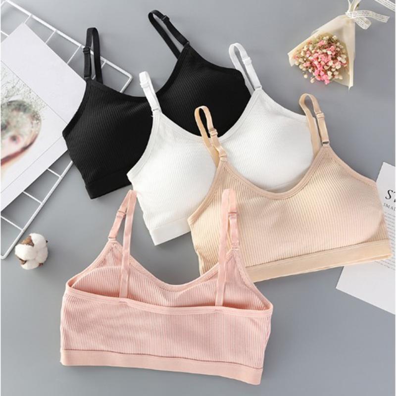 

1PC Solid Color Seamless Brassiere Bras For Women Full Cup Breathable Bralette Wire Free Sleep Bra Tube Top, White