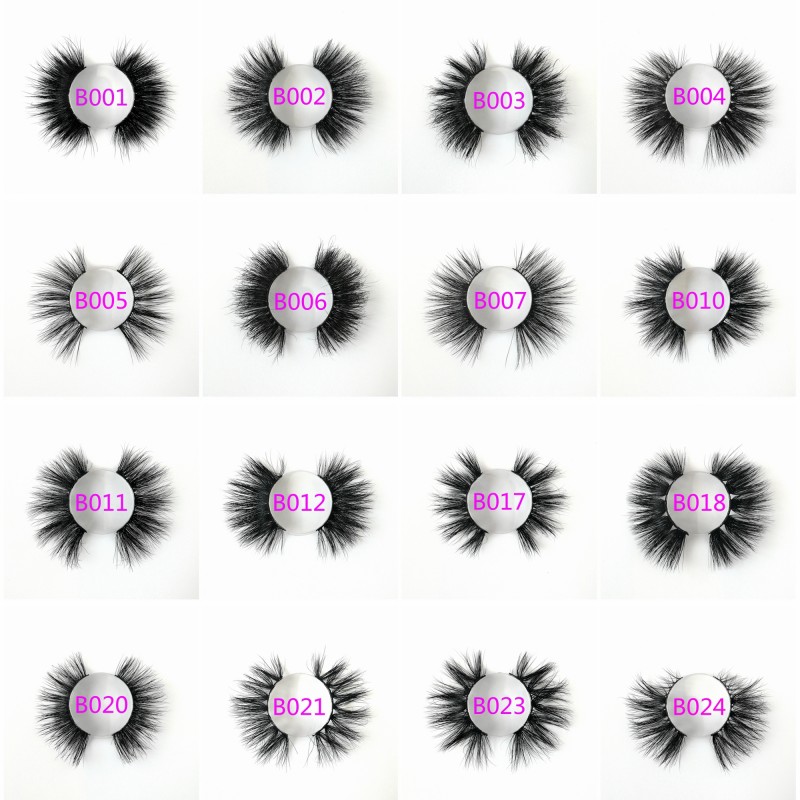 

30 50 100 200 Pairs Wholesale 100% Real Mink 25mm Lashes 5D 7D Fluffy Messy Strip Eyelashes DHL