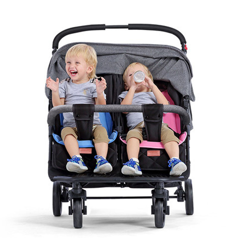 

2020 twins baby stroller sitting lying folding two seat double twin stroller cart