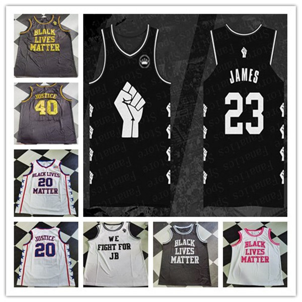 

2021 New Fashion Men Black Lives Matter We Fight For JB Basketball Jerseys Custom Any Name Any Number Stitched Shirt Cheap Size -4XL, Brown