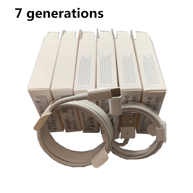

100pcs 7 generations Original OEM quality 1m/3ft 2m/6ft USB Data Sync Charge for Phone Cable With retail package box, White for 7 8 cable
