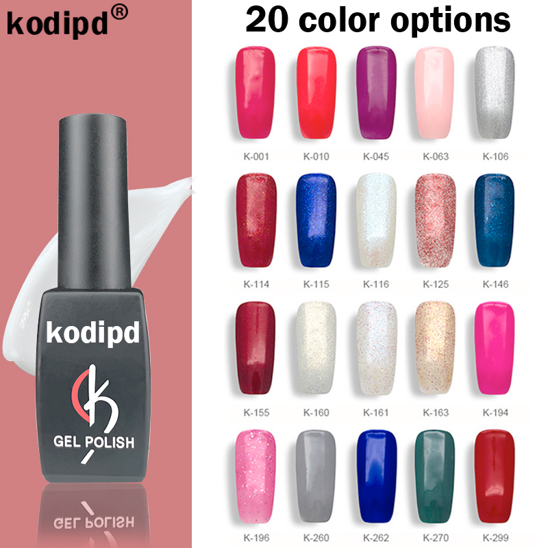 

KODIPD Soak off 8ml UV Gel Polish Hot Sale Color Gel Varnish for Nails Manicure Desgin Semi permanent Glitter Hybrid Gellac New, 116