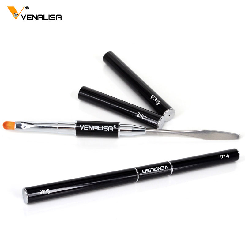 

Nail Tool Nail Brush Slice For Soak off UV LED Extension Gel Polish Manicure Acrylic Slip Solution, Black brush nail pen