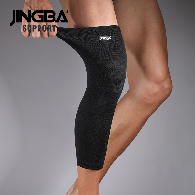 

JINGBA SUPPORT 1 Piece Elastic Nylon Lengthen warmth knee pad Outdoor sports basketball knee pads brace protector Safety, Normal black