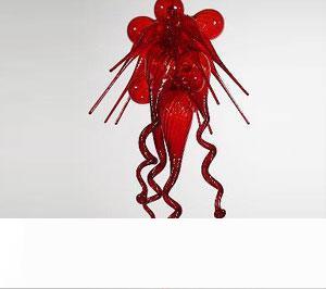 

Red Blown Glass Chandelier Light Liviing Room Decoration Murano Glass LED Red Light Modern Art Deco Style Chandelier