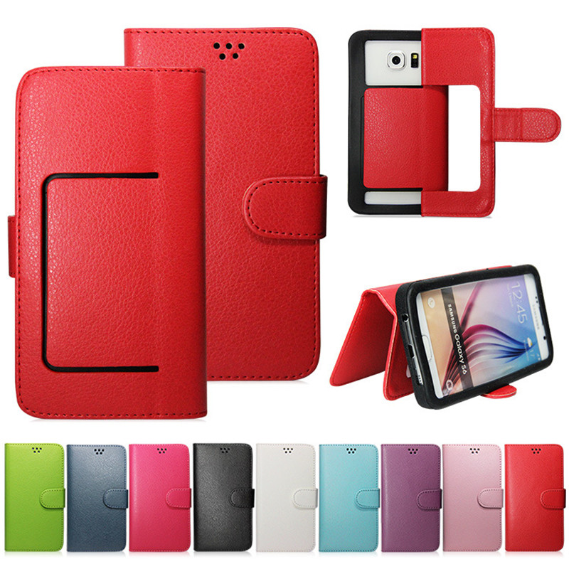 

Universal leather case holster 4.5 inch to 6.0 inch strong cellphone protector wallet case with card slot for iphone 12 XR, 1#