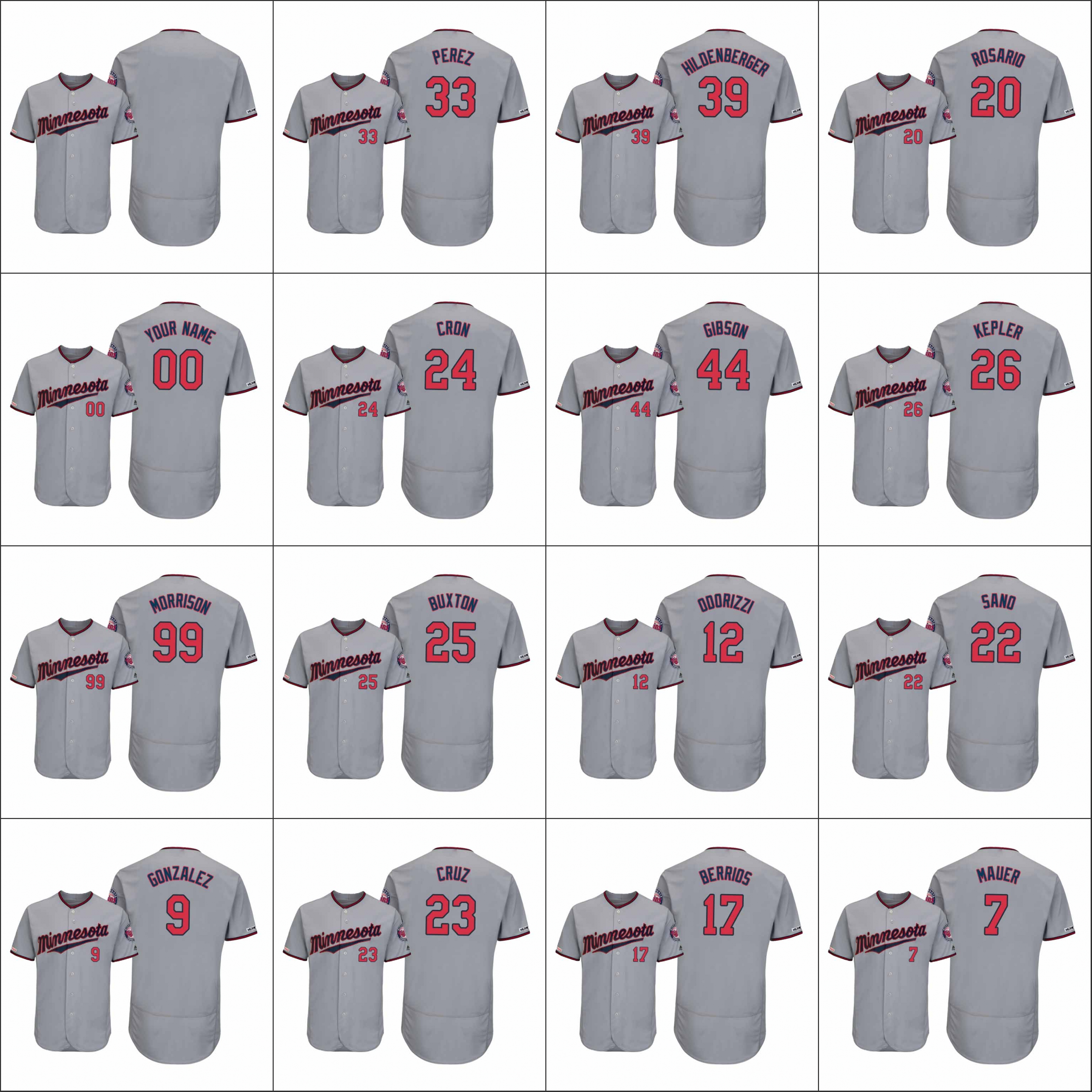 

Minnesota Twins Men #22 Miguel Sano 20 Eddie Rosario 7 Joe Mauer Women Youth 150th Anniversary Authentic Flex Base Custom Jersey, Black