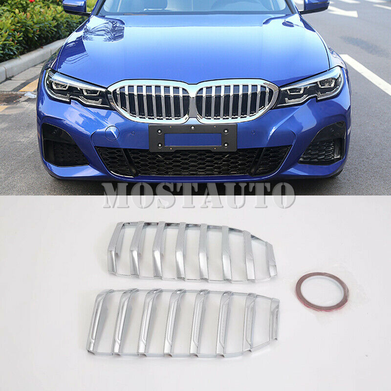 

For BMW 3 Series G20 2019-2020 Matt ABS Front Grille Grill Cover Molding Trim