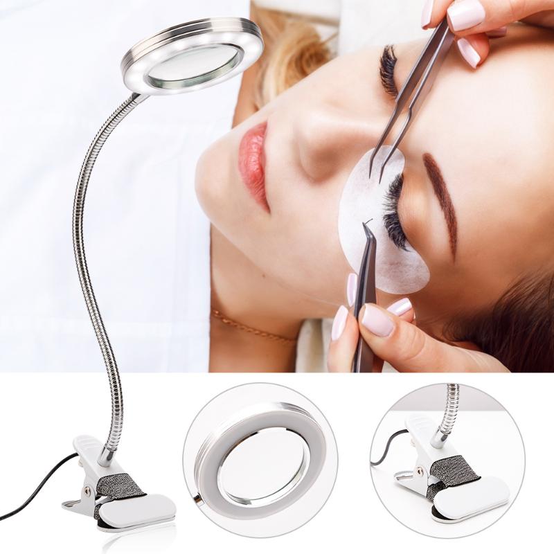 

Portable Clip Table Lamp USB Rechargeable Dimming Desk Light Perfect for Night Reading Eyebrow Tattoo Nail Art Beauty Makeup
