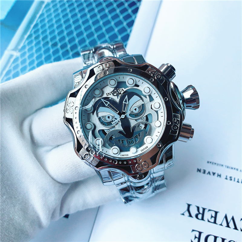 

Hot Selling INVICTA Sports Casual Calendar Quartz Men's Watch Royal Oak Clown Personality Large Dial Steel Belt Folding Buckle