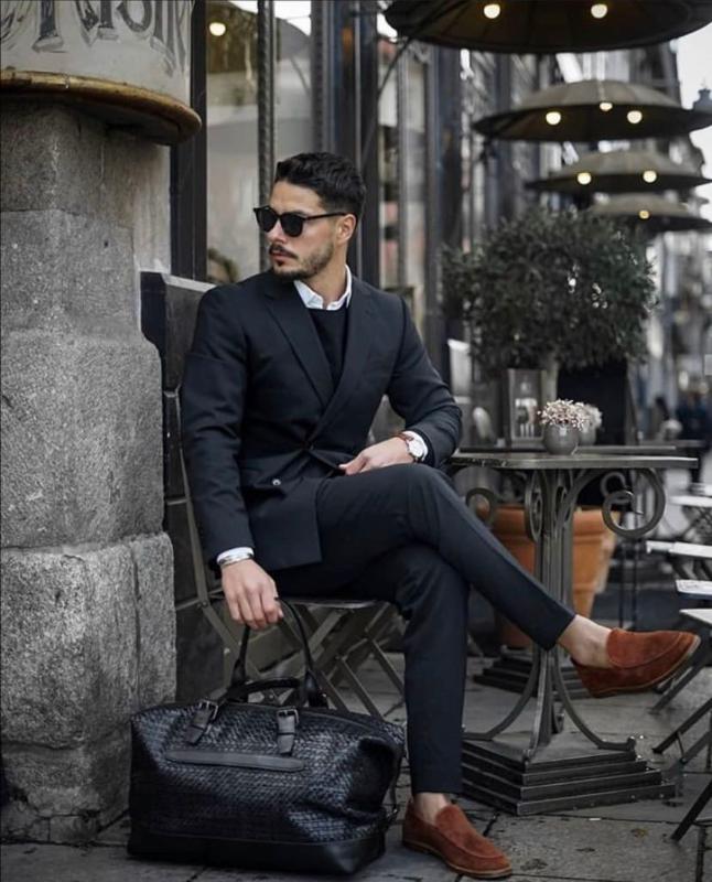 

New Black Suits Slim Wedding Set Classic Blazers Male Formal Business Dress Suit Male Terno Masculino (Jacket+Pant) 2 Pcs, Army green