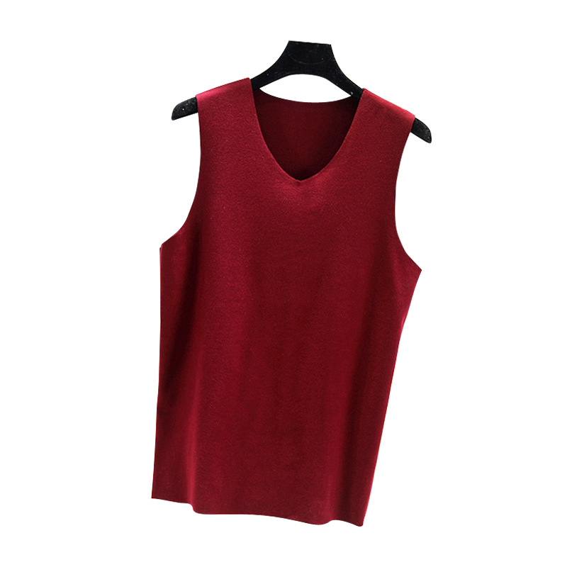 

Man Warm Tank Top Cotton Blends Autumn Winter V-Neck Workout Clothes for Men Camiseta Sin Mangas Deporte Hombre Mens Tank Tops, Black