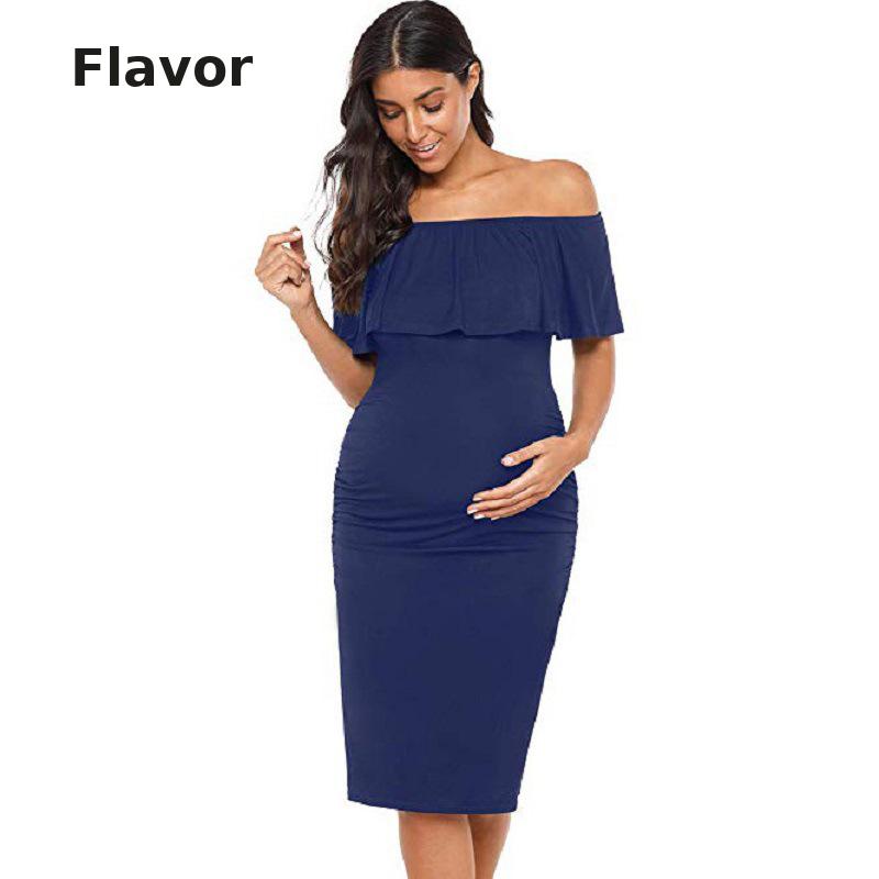 

2020 Baby Shower Maxi Photography Props Maternity Clothes Pregnancy Dresses For Photo Shoot V Neck Long Dress Long Sleeve Dress, Yellow 1
