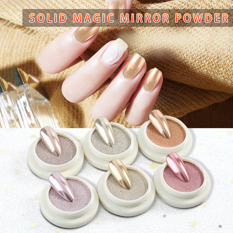 

Solid Magic Nail Glitter Powder Nail Decoration High Quality Holographic Pigment Mirror Chrome Decorations Manicure, F02