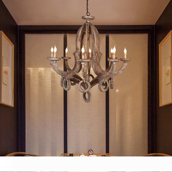 

Vintage Wooden Chandelier Lighting For Living Room Bedroom Kitchen Lustre Chandeliers Ceiling Retro Home Decor Light Fixtures