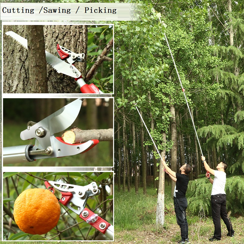 

3/4/5 Meter Long Arm High-altitude Fruit Scissors Telescopic High branch shears Fruit Picking Garden orchard pruner