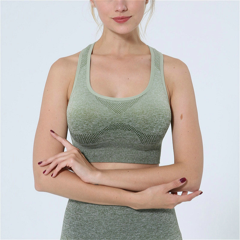 

Energy Seamless Sports Bra Push Up Yoga Bra For Women Gym Crop Top Racerback Workout Brassiere Fitness Tops Active Wear, Blue