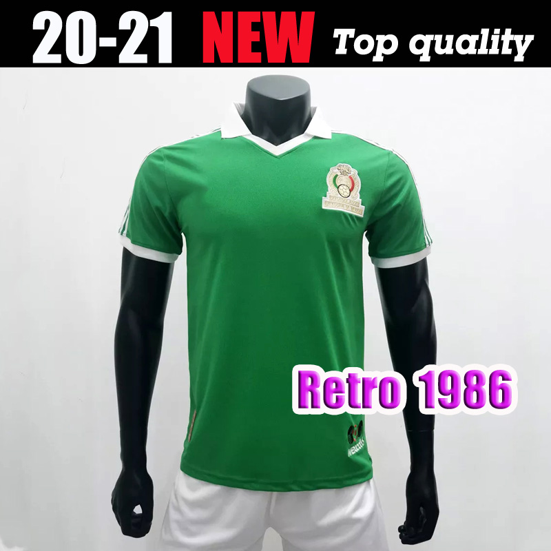 

1986 MEXICO RETRO VINTAGE BLANCO Thailand Quality soccer jerseys uniforms Football Jerseys shirt maillot de foot camiseta futbol