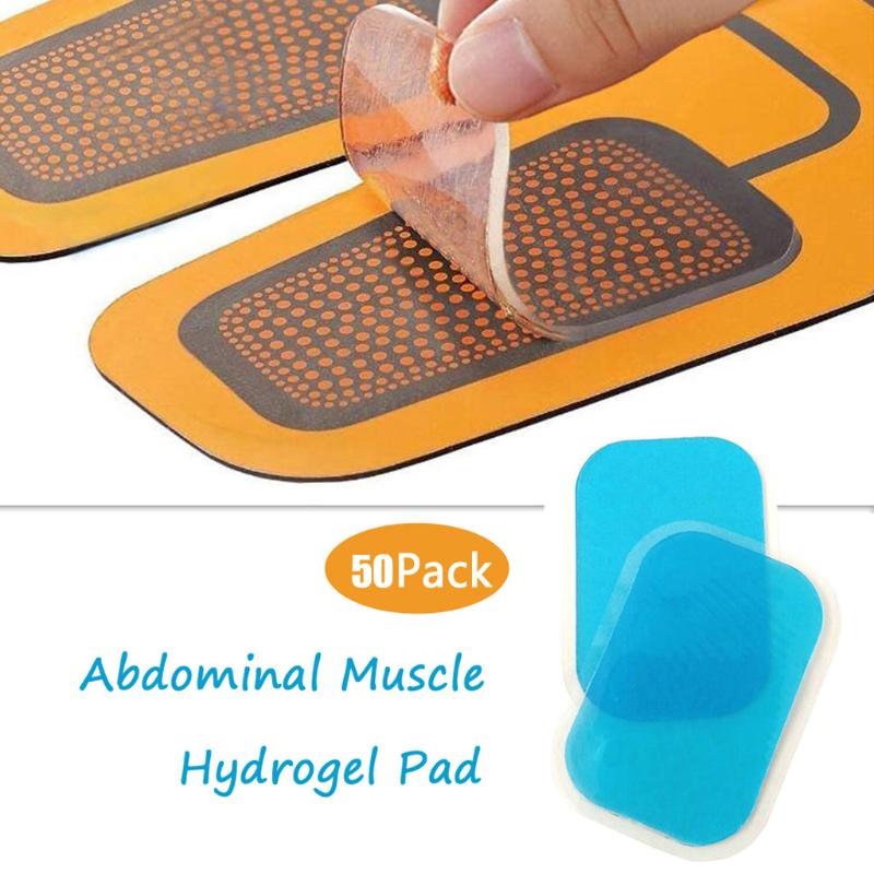 

50pcs Muscle Stimulator Replecament Gel Stickers High Adhesion Silicone Hydrogel Hydrogel Pads For Ems Abdominal Trainer #3