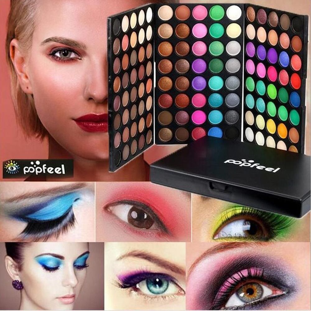 120 Colors Cosmetic Powder Eyeshadow Palette Makeup Set Matt Available-image-561631300
