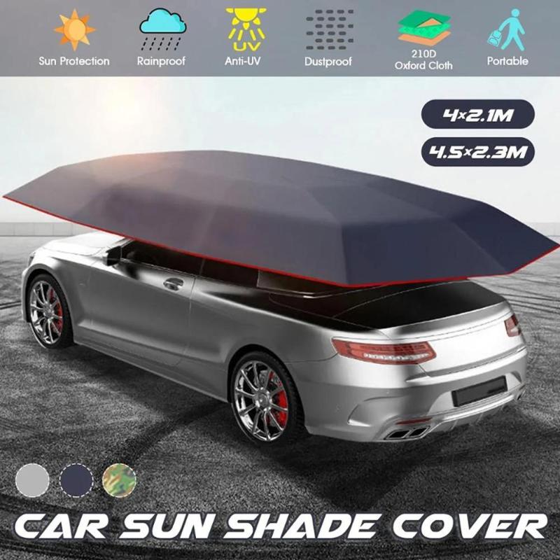 Size : 4X2.1M Tenda Universal Car Panno di protezione anti-UV Auto Ombrello Parasole Coperchio Coperchio Sunproof tessuto Oxford Portable