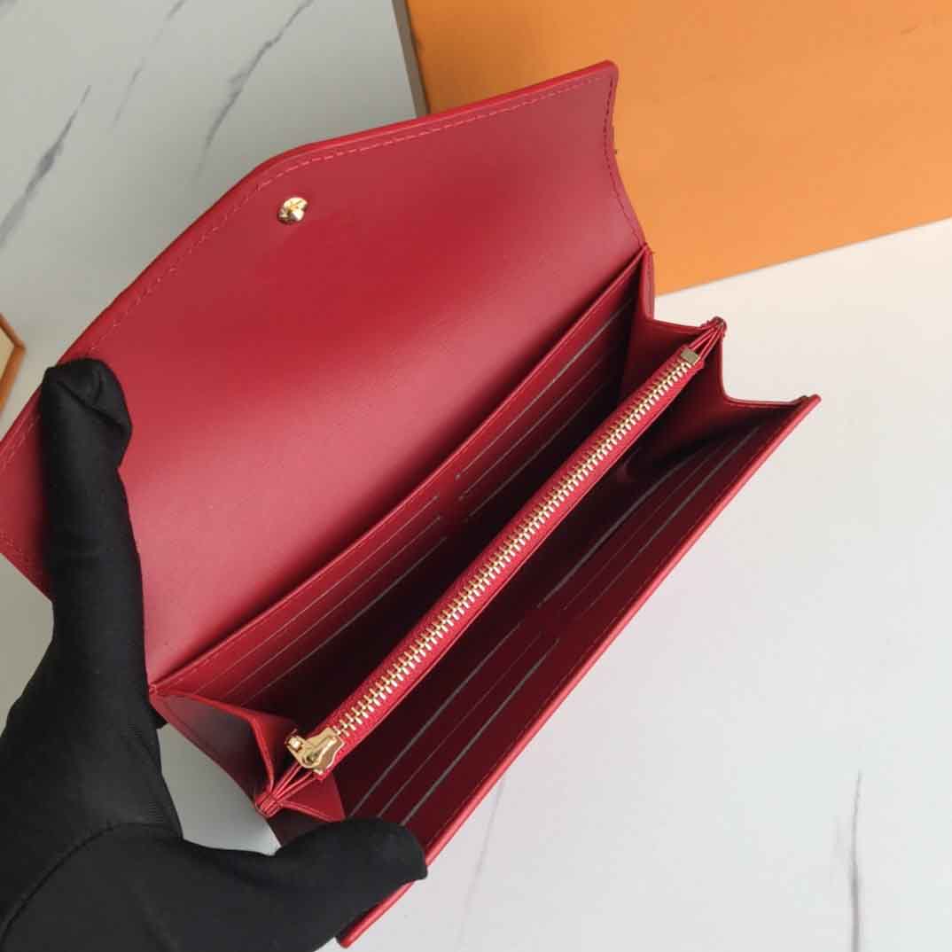 

New designer women Varnish leather long wallets female fashion zero purse European style lady casual clutch origianl box 19x10cm, Customize