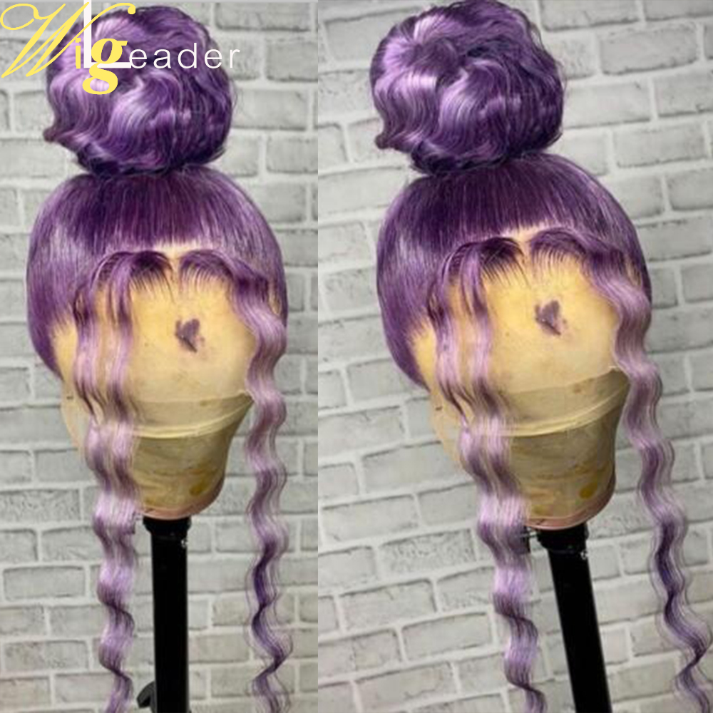 

Wigleader Remy Preplucked Loose Wave Lace Frontal Wig Purple Lace Frontal Wigs Glueless Lace Wigs