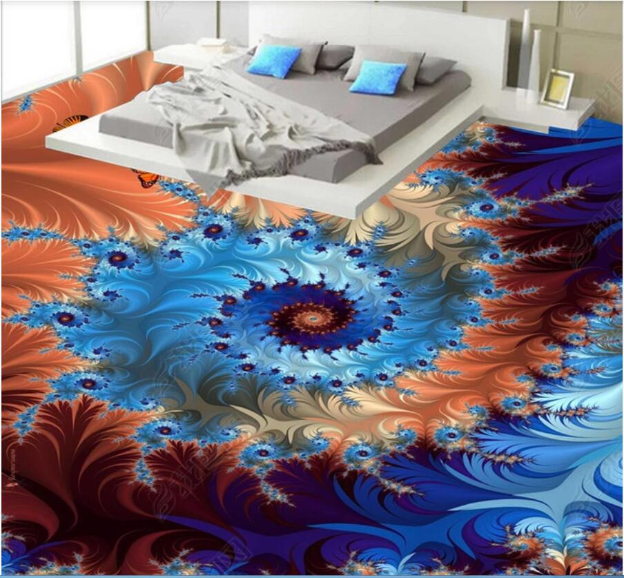 

3d pvc flooring custom photo Beautiful abstract pattern 3D floor Self-adhesive Decoration wall sticker 3d wall murals wallpaper, Picture shows