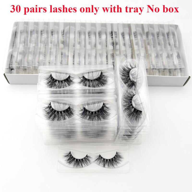 

30pairs Visofree Mink Eyelashes with Tray No Box Handmade Natural False Eyelashes Reusable Long 3D mink lashes Full Strip Lashes